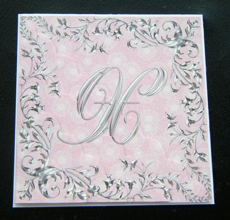 Sterling Silver Initial - x - Corner Stacker Card by Charlie Angel