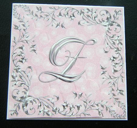Sterling Silver Initial - Z - Corner Stacker Card by Charlie Angel