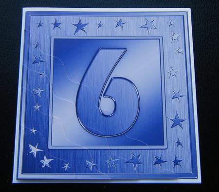 6th Bright Metallic Age Wavy Corner Side Stacker Topper by Charlie Angel