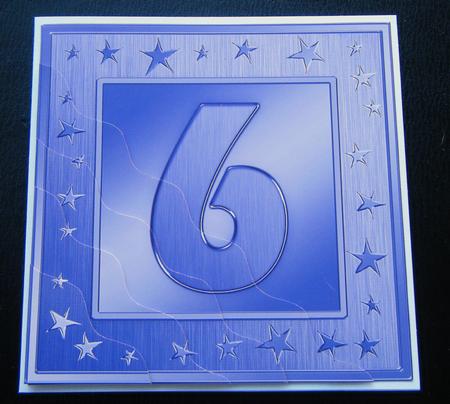 6th Bright Metallic Age Wavy Corner Side Stacker Topper by Charlie Angel