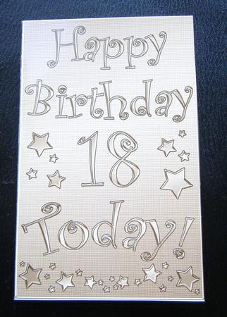 18th Birthday Metallic Age Lottery or Gift Token Wallet Card by Charlie Angel