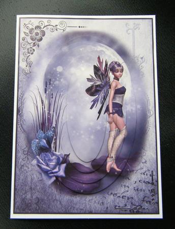 Lilac Fairy A4 Card Front by Charlie Angel