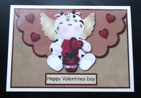 I Love Moo Envelope Card with Decoupage by Charlie Angel