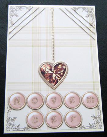 Topaz Birthstone Golden Heart Step by Step Card by Charlie Angel