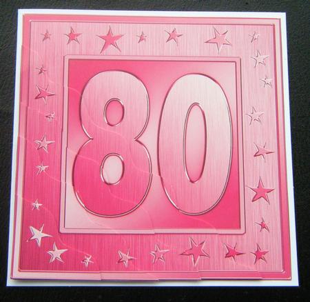 80th Bright Metallic Age Wavy Corner Side Stacker Topper by Charlie Angel