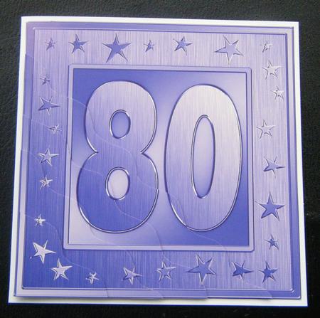 80th Bright Metallic Age Wavy Corner Side Stacker Topper by Charlie Angel