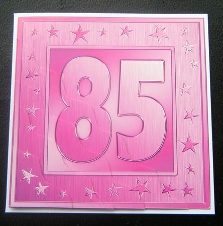 85th Bright Metallic Age Wavy Corner Side Stacker Topper by Charlie Angel
