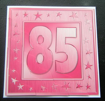 85th Bright Metallic Age Wavy Corner Side Stacker Topper by Charlie Angel