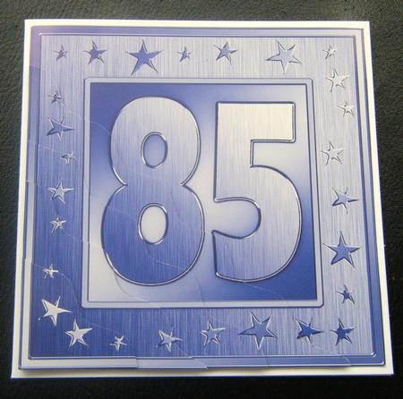 85th Bright Metallic Age Wavy Corner Side Stacker Topper by Charlie Angel