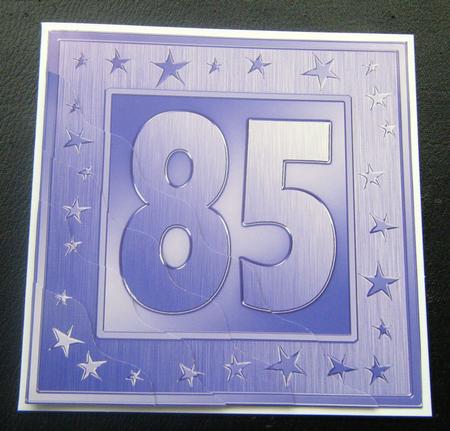 85th Bright Metallic Age Wavy Corner Side Stacker Topper by Charlie Angel