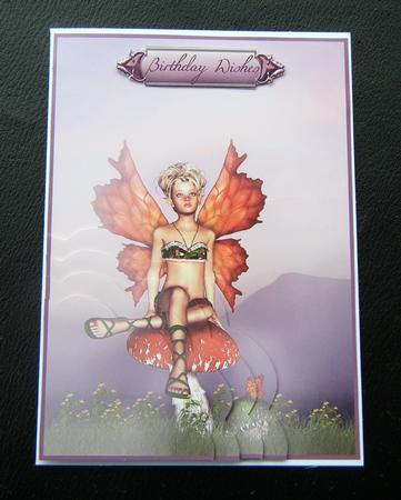 Fairy in the Mist Shell Edged Corner Stacker by Charlie Angel