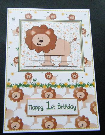 Reggie the Lion Pyramid Card by Charlie Angel