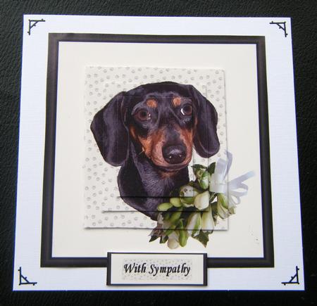 Dachshund Sympathy Card by Charlie Angel