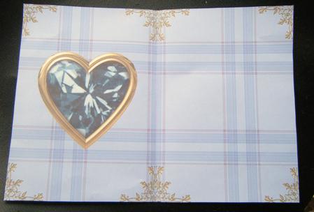 Blue Zircon Birthstone Golden Heart Insert by Charlie Angel
