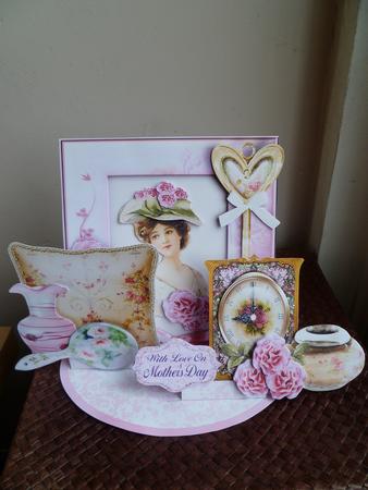 Giant Easel Tableau 3D Card Kit - Lady Rose by Charlie Angel