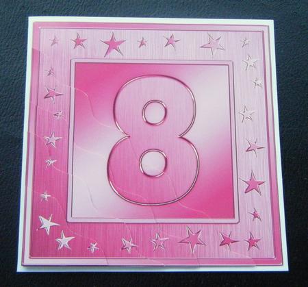 8th Bright Metallic Age Wavy Corner Side Stacker Topper by Charlie Angel