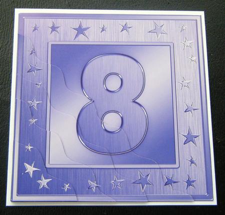 8th Bright Metallic Age Wavy Corner Side Stacker Topper by Charlie Angel
