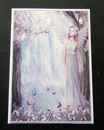 Lavender Fairy -  Wavy Corner Stacker Card by Charlie Angel