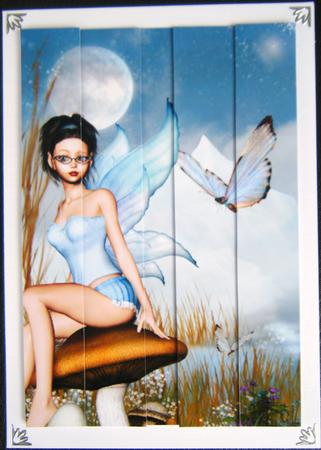 Blue Butterfly Fairy Side Stackers by Charlie Angel
