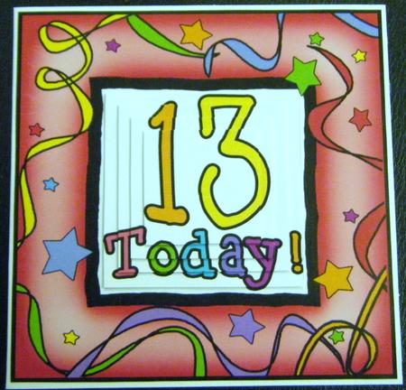 13th Birthday Quick Card with Pyramage by Charlie Angel