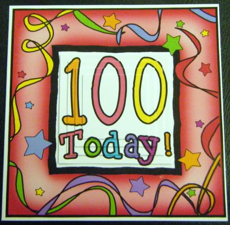 100th Birthday Quick Card with Pyramage by Charlie Angel