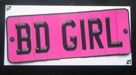 Birthday Girl Novelty Number Plate with Side Stacker by Charlie Angel