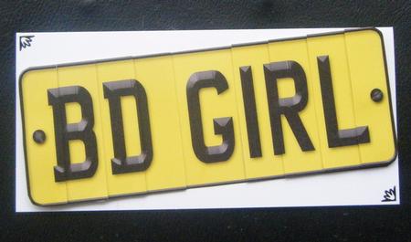 Birthday Girl Novelty Number Plate with Side Stacker by Charlie Angel