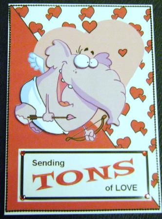 Tons of Love Card by Charlie Angel