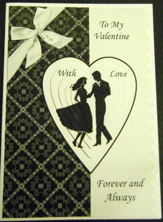 Dancing Couple Valentine Card Front by Charlie Angel