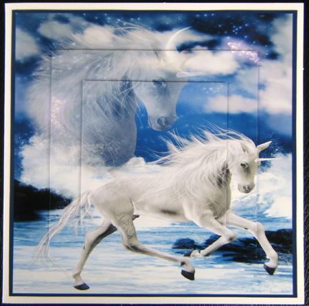 Galloping Through the Waves A4 Card Front by Charlie Angel