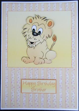 Little Lion A5 Card Front by Charlie Angel