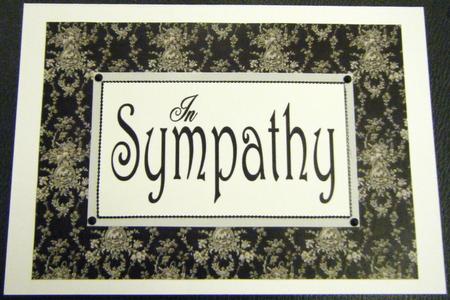 Black Damask Sympathy Card by Charlie Angel