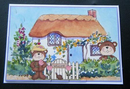 Welcome Home Bears Corner Stacker Card by Charlie Angel