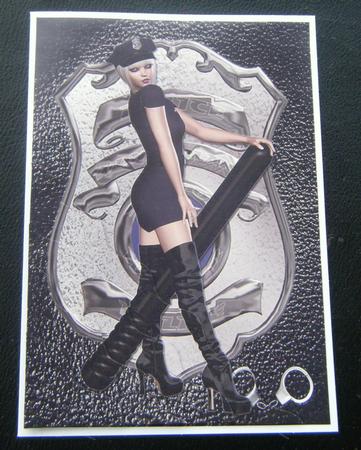 Excuse Me Officer -  Wavy Corner Stacker Card by Charlie Angel