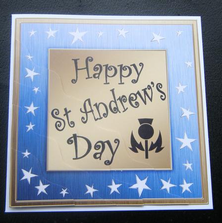 Saint Andrew's Day Wavy Corner Side Stacker Topper by Charlie Angel