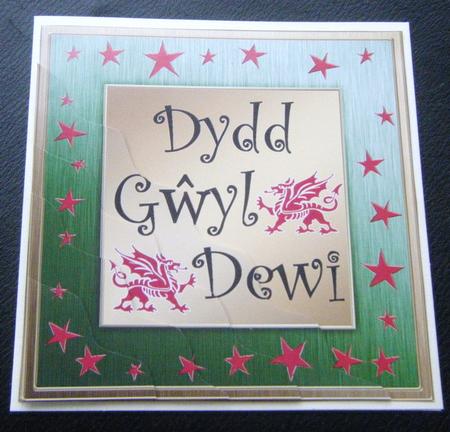 Saint David's Day Wavy Corner Side Stacker Topper by Charlie Angel