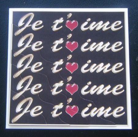 Je T'aime Wavy Corner Side Stacker Topper by Charlie Angel