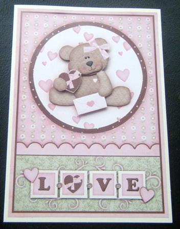 Loving Bear Topper and Decoupage by Charlie Angel