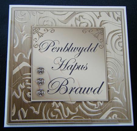 Elegant Metallic Welsh Birthday Brother Wavy Corner Side Sta by Charlie Angel