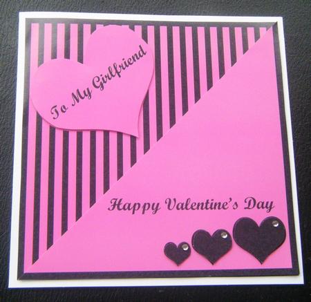 To My Girlfriend on Valentine's Day Step by Step Card by Charlie Angel