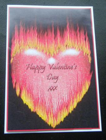 Too Hot to Handle Valentine's Day Corner Stacker Card by Charlie Angel