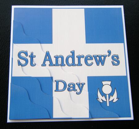Saint Andrew's Day Wavy Corner Side Stacker Topper by Charlie Angel