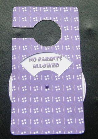 Purple Buttons Galore Spinnin' Door Hanger by Charlie Angel
