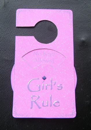 Girls Rule Spinnin' Door Hanger by Charlie Angel
