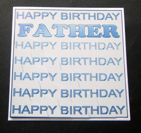 Birthday Father Wavy Corner Side Stacker Topper by Charlie Angel