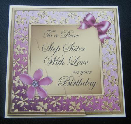 Floral Elegance Birthday Step Sister Wavy Corner Stacker by Charlie Angel