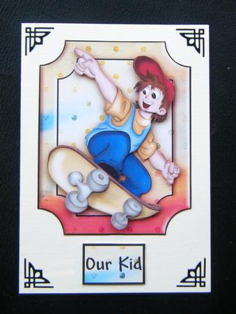 Skateboard Mad Topper and Decoupage by Charlie Angel