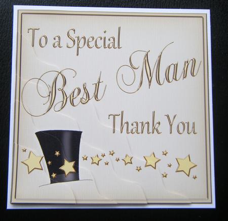 Best Man Thank You Wavy Corner Side Stacker by Charlie Angel