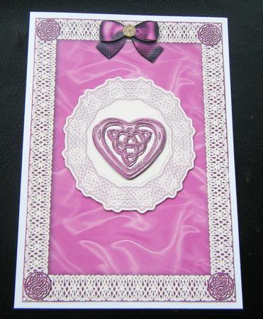 Celtic Valentine Heart, Satin 'n Lace Card Front by Charlie Angel