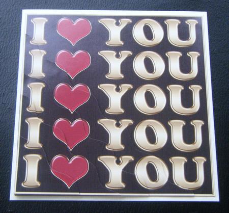 I Love You Wavy Corner Side Stacker Topper by Charlie Angel